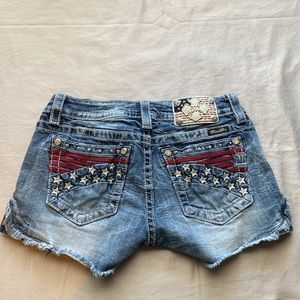 Miss Me Jean Shorts Stars and Stripes Size 28